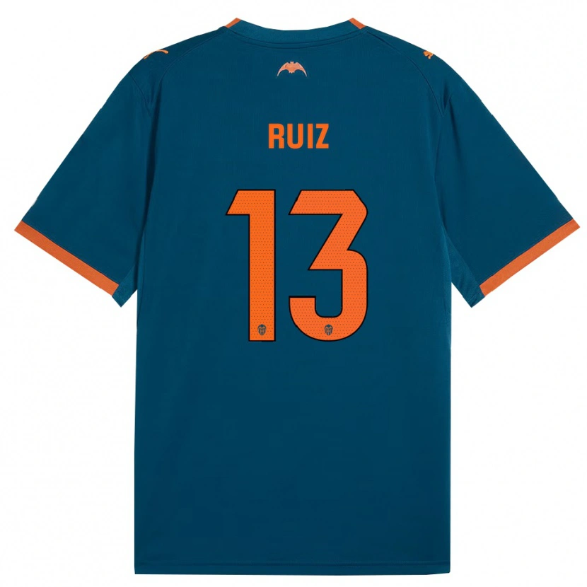 Danxen Niño Camiseta Nil Ruiz #13 Azul Acero Naranja 2ª Equipación 2026/27 La Camisa México