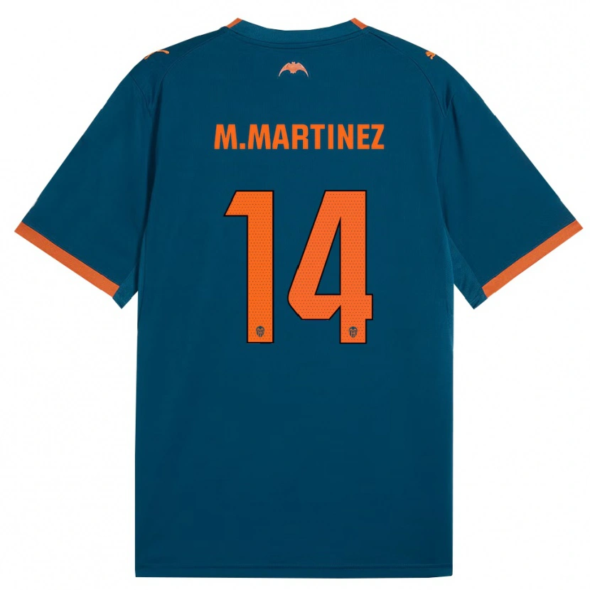 Danxen Niño Camiseta Marc Martinez #14 Azul Acero Naranja 2ª Equipación 2026/27 La Camisa México