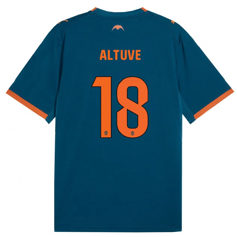 Danxen Niño Camiseta Oriana Altuve #18 Azul Acero Naranja 2ª Equipación 2026/27 La Camisa México