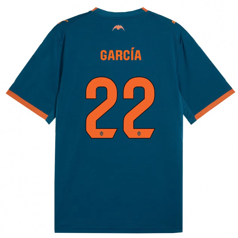 Danxen Niño Camiseta Pablo García #22 Azul Acero Naranja 2ª Equipación 2026/27 La Camisa México