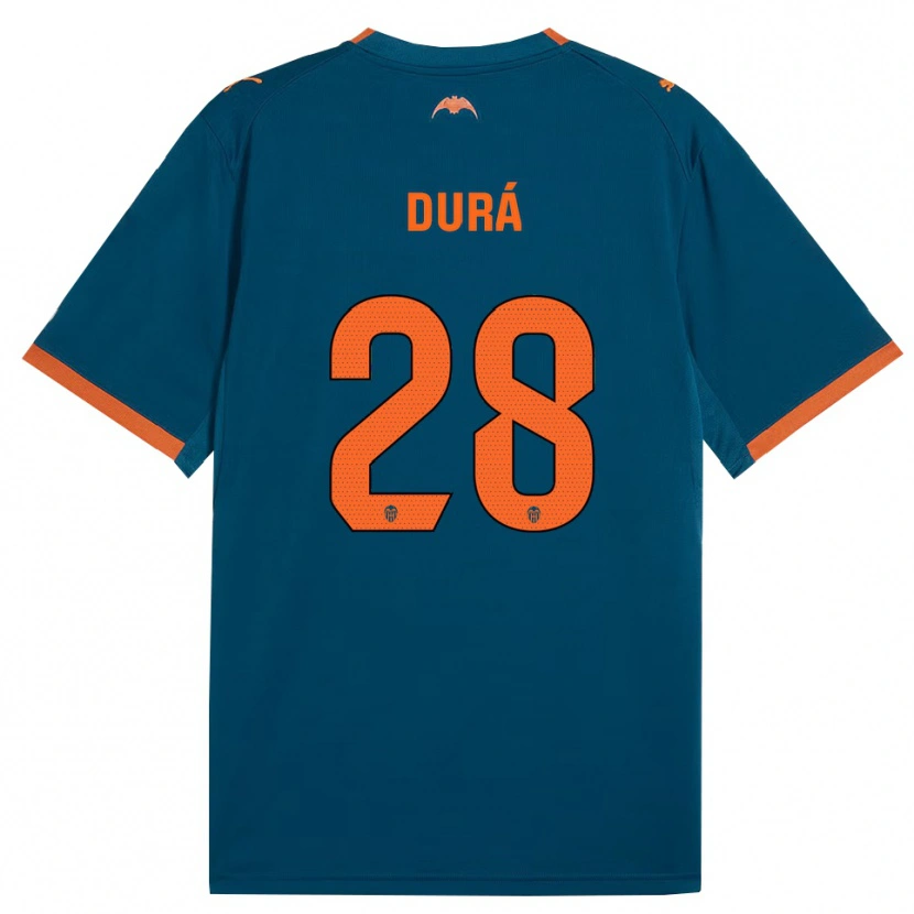 Danxen Niño Camiseta Jaume Durá #28 Azul Acero Naranja 2ª Equipación 2026/27 La Camisa México