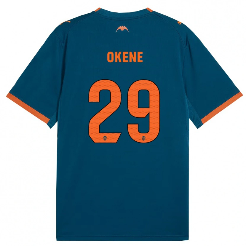Danxen Niño Camiseta Andrea Okene #29 Azul Acero Naranja 2ª Equipación 2026/27 La Camisa México