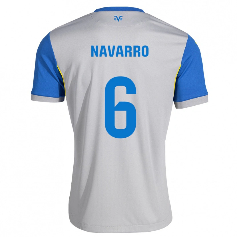 Danxen Niño Camiseta Pau Navarro #6 Azul Lanzador Gris 2ª Equipación 2026/27 La Camisa México