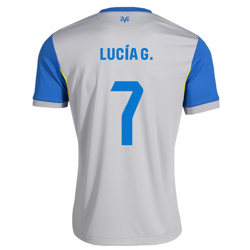 Danxen Niño Camiseta Lucía Gómez #7 Azul Lanzador Gris 2ª Equipación 2026/27 La Camisa México