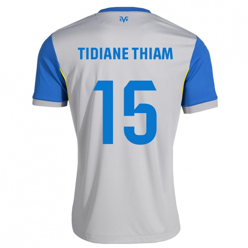 Danxen Niño Camiseta Cheikh Tidiane Thiam #15 Azul Lanzador Gris 2ª Equipación 2026/27 La Camisa México