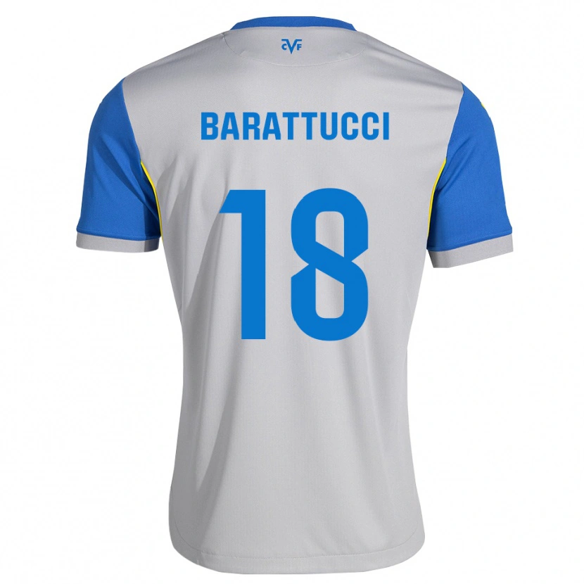Danxen Niño Camiseta Nico Barattucci #18 Azul Lanzador Gris 2ª Equipación 2026/27 La Camisa México