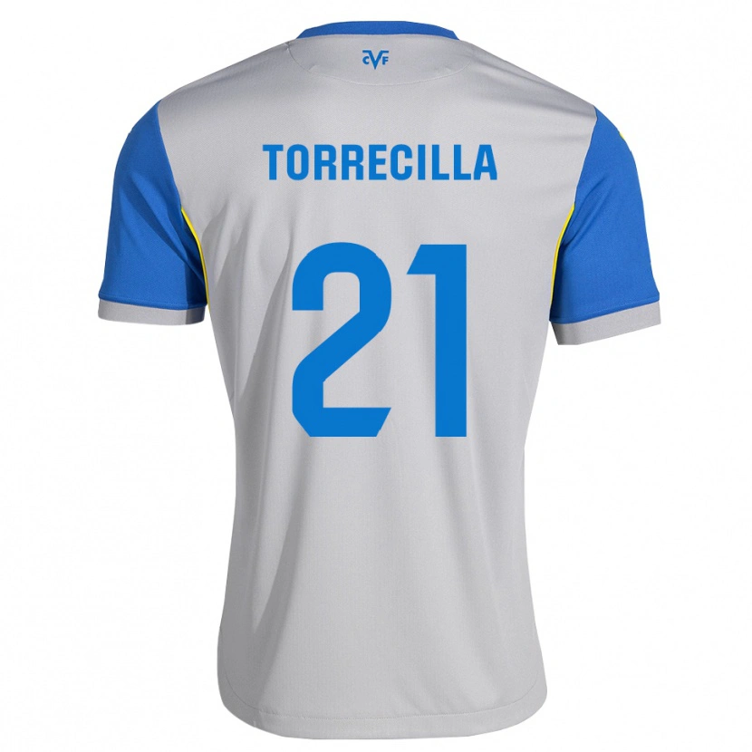 Danxen Niño Camiseta Virginia Torrecilla #21 Azul Lanzador Gris 2ª Equipación 2026/27 La Camisa México