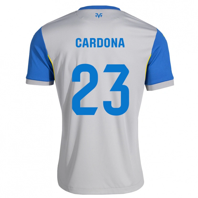 Danxen Niño Camiseta Sergi Cardona #23 Azul Lanzador Gris 2ª Equipación 2026/27 La Camisa México