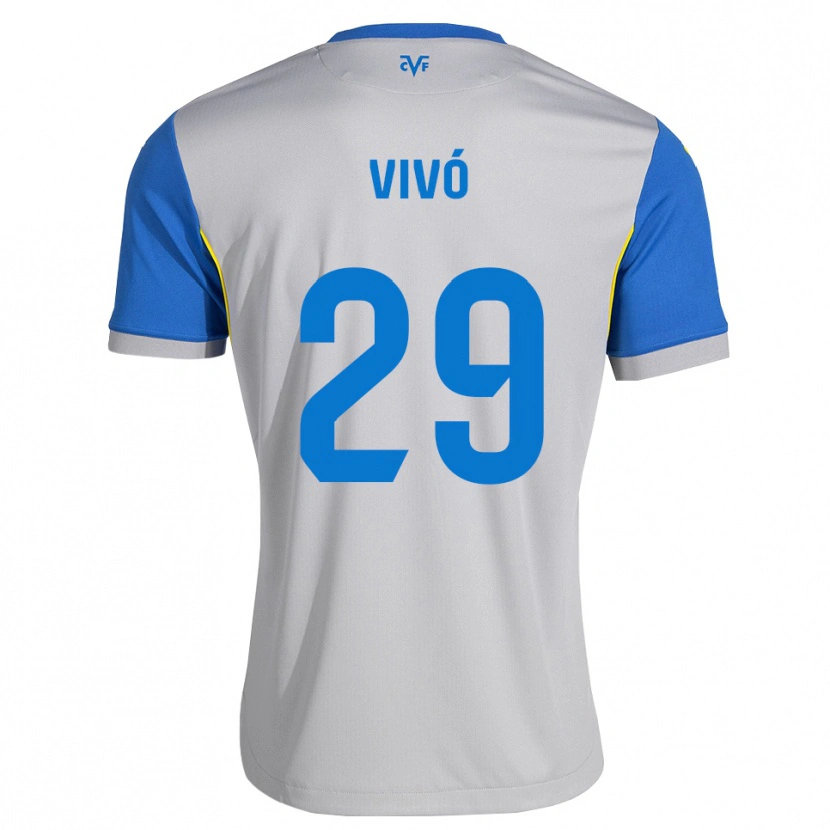 Danxen Niño Camiseta Adrián Vivó #29 Azul Lanzador Gris 2ª Equipación 2026/27 La Camisa México