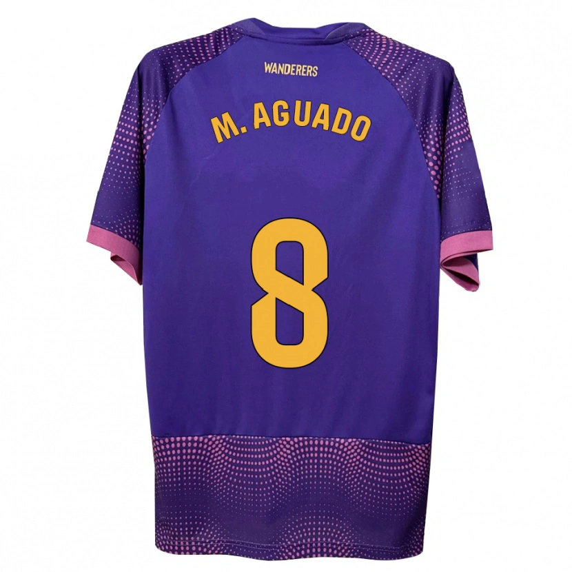 Danxen Niño Camiseta Marc Aguado #8 Morado Blanco Rosa 2ª Equipación 2026/27 La Camisa México