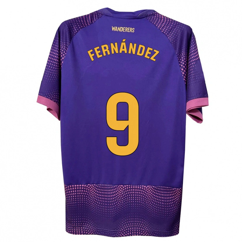 Danxen Niño Camiseta Ismael Fernández #9 Morado Blanco Rosa 2ª Equipación 2026/27 La Camisa México