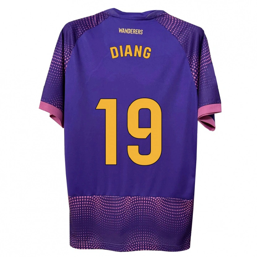 Danxen Niño Camiseta Grady Diangana #19 Morado Blanco Rosa 2ª Equipación 2026/27 La Camisa México