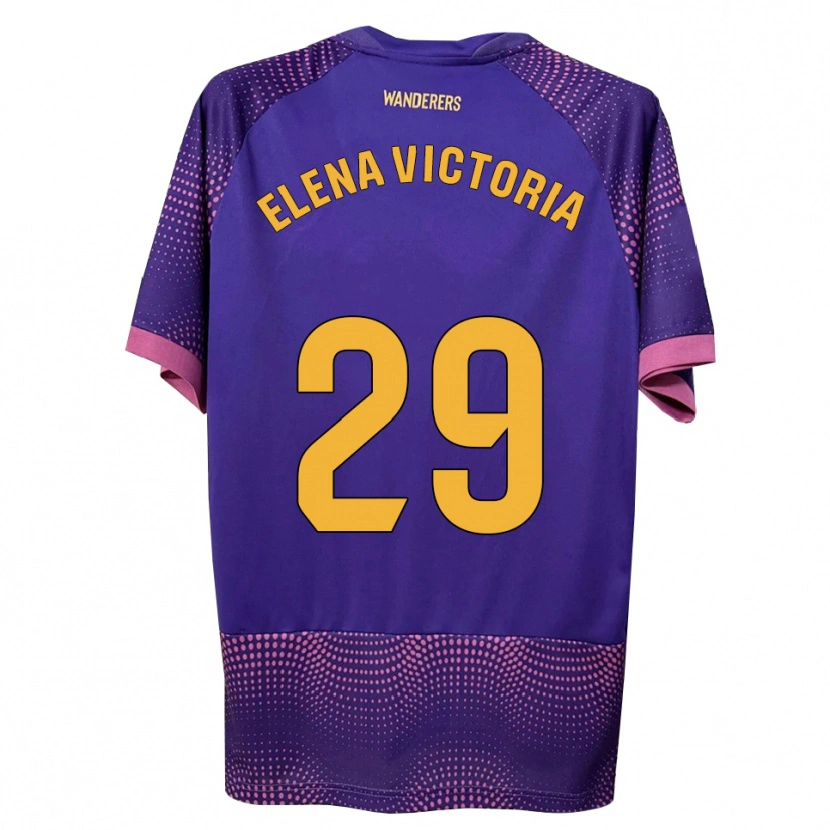 Danxen Niño Camiseta Elena Victoria Mas Berna #29 Morado Blanco Rosa 2ª Equipación 2026/27 La Camisa México
