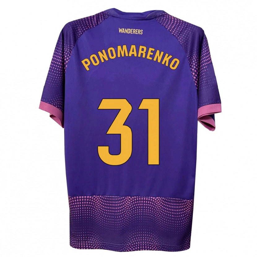 Danxen Niño Camiseta Borys Ponomarenko #31 Morado Blanco Rosa 2ª Equipación 2026/27 La Camisa México