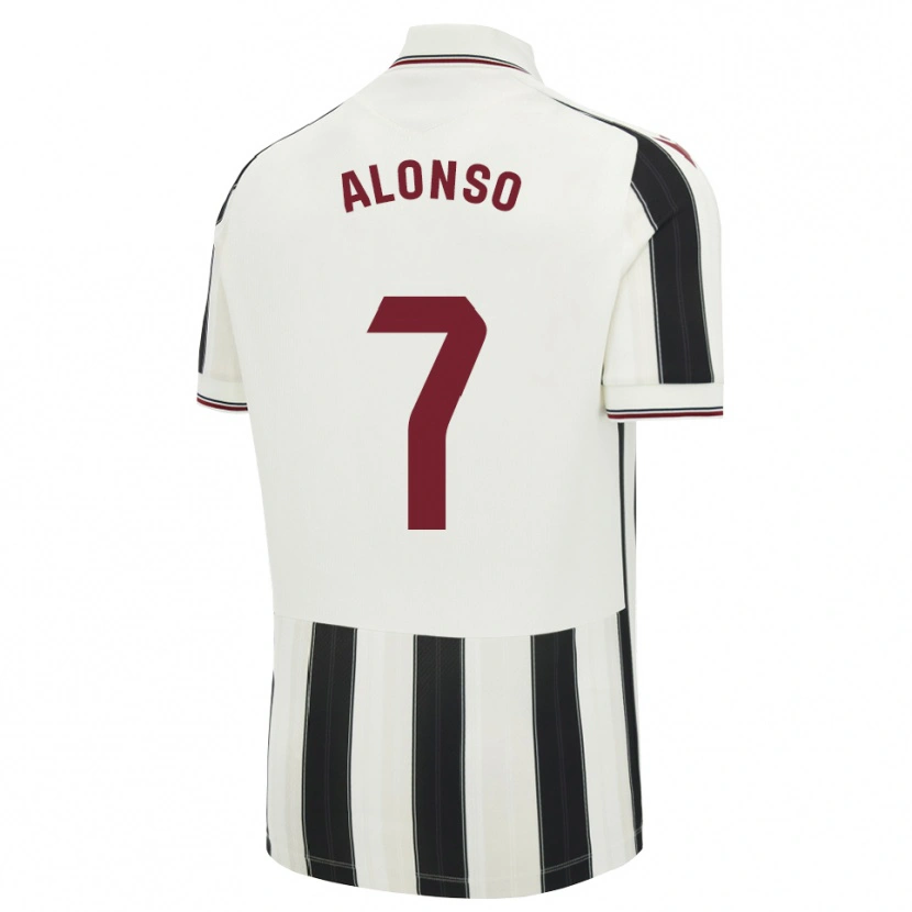 Danxen Niño Camiseta Javi Alonso #7 Negro Blanco Rojo 2ª Equipación 2026/27 La Camisa México