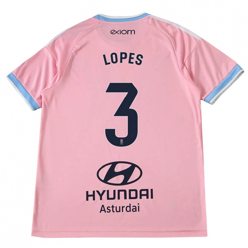Danxen Niño Camiseta Adrián Lopes #3 Azul Aciano Rosa 2ª Equipación 2026/27 La Camisa México