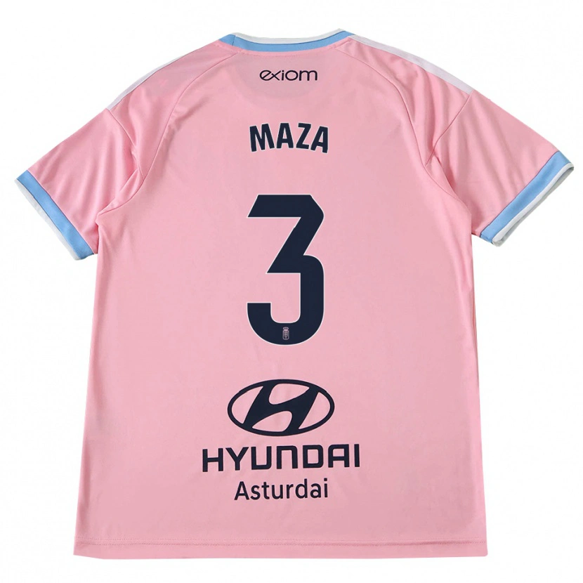Danxen Niño Camiseta Óscar Maza #3 Azul Aciano Rosa 2ª Equipación 2026/27 La Camisa México