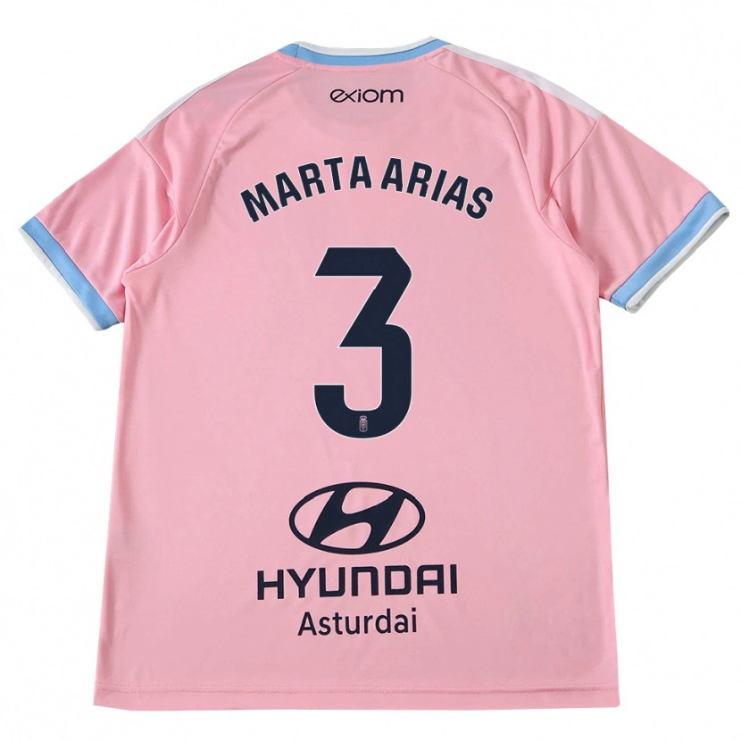 Danxen Niño Camiseta Marta Arias #3 Azul Aciano Rosa 2ª Equipación 2026/27 La Camisa México