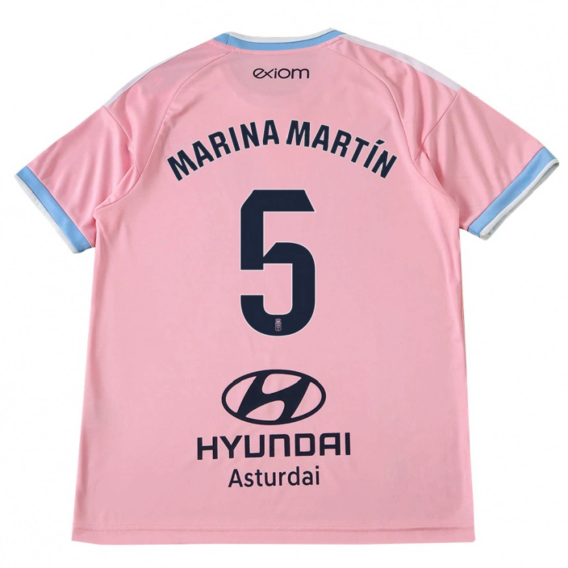 Danxen Niño Camiseta Marina Martín #5 Azul Aciano Rosa 2ª Equipación 2026/27 La Camisa México