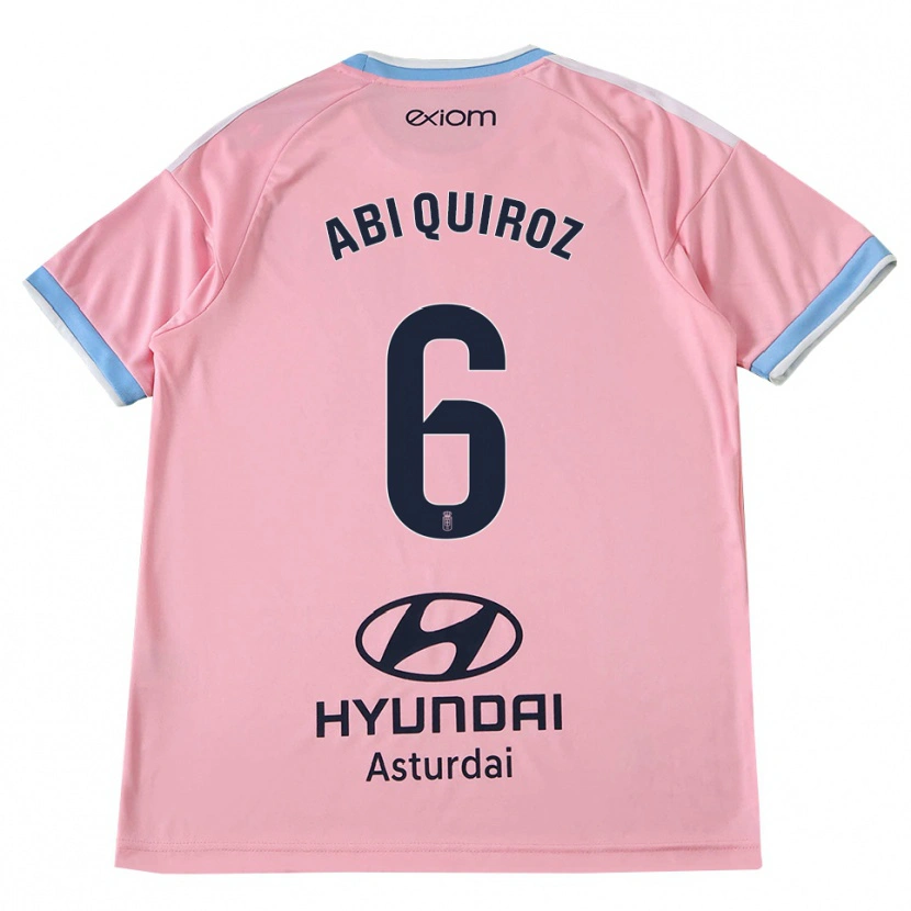 Danxen Niño Camiseta Abi Quiroz #6 Azul Aciano Rosa 2ª Equipación 2026/27 La Camisa México