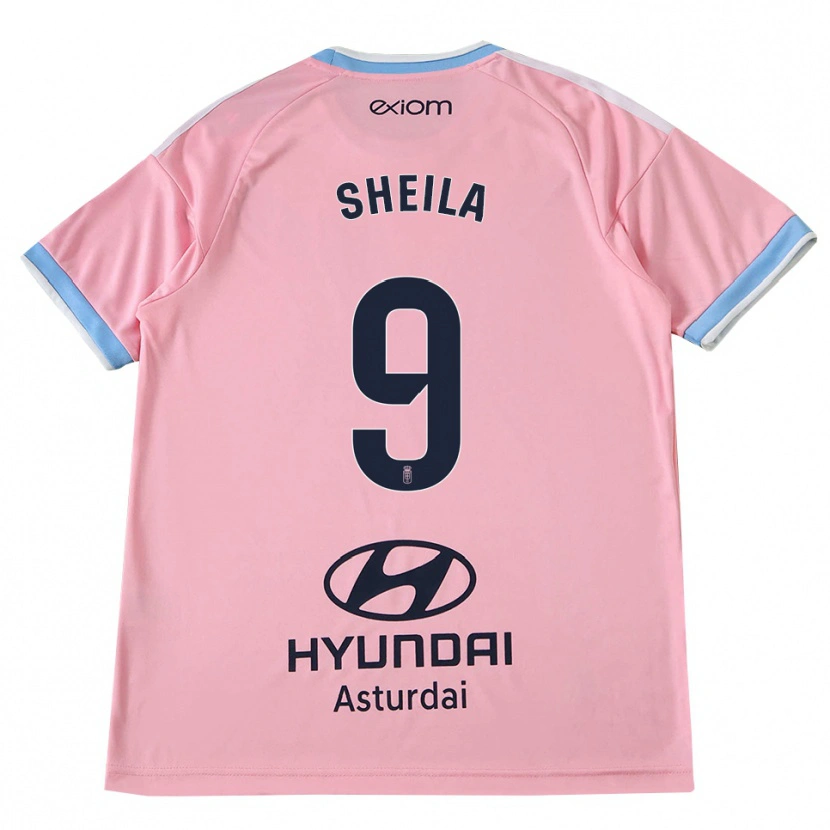 Danxen Niño Camiseta Sheila Elorza Hernández #9 Azul Aciano Rosa 2ª Equipación 2026/27 La Camisa México