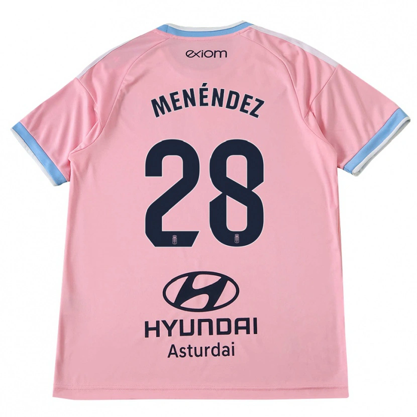 Danxen Niño Camiseta Diego Menéndez #28 Azul Aciano Rosa 2ª Equipación 2026/27 La Camisa México