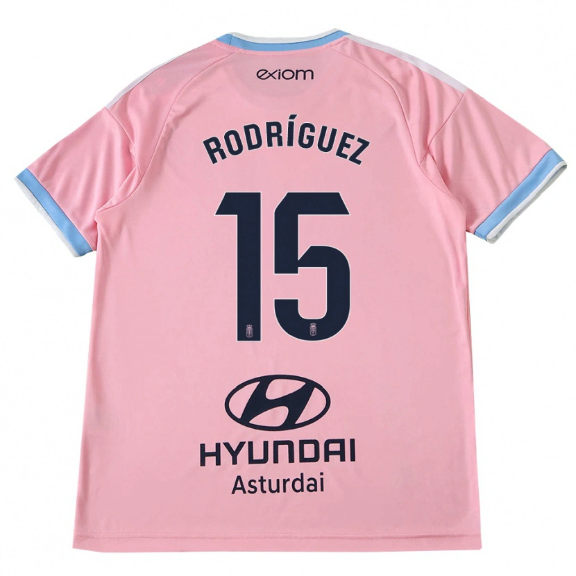 Danxen Niño Camiseta Samu Rodríguez #15 Azul Aciano Rosa 2ª Equipación 2026/27 La Camisa México