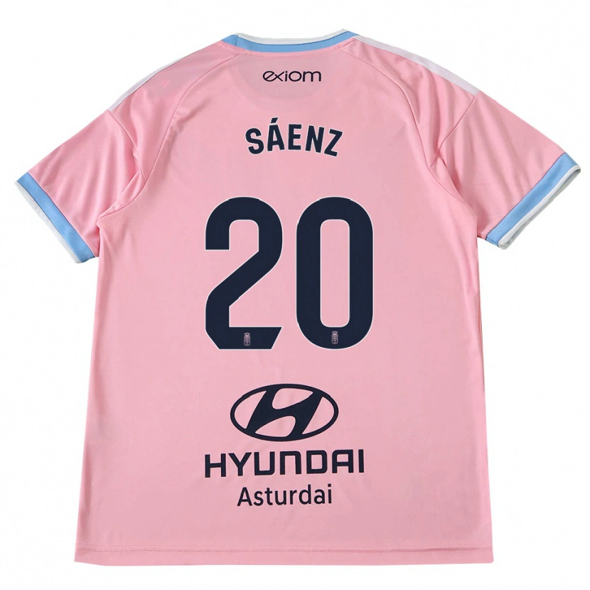 Danxen Niño Camiseta Pablo Sáenz #20 Azul Aciano Rosa 2ª Equipación 2026/27 La Camisa México