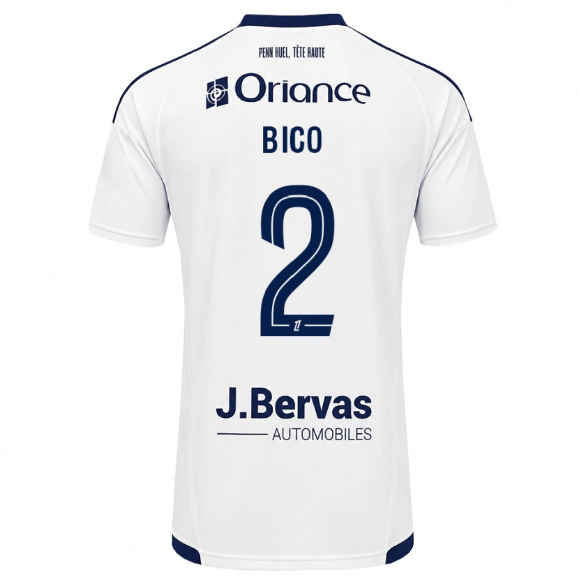 Danxen Niño Camiseta Angelo Bico #2 Azul Marino Blanco 2ª Equipación 2026/27 La Camisa México