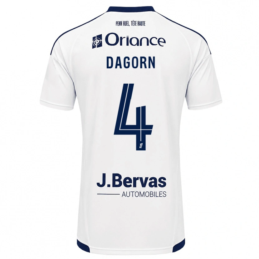 Danxen Niño Camiseta Maxime Dagorn #4 Azul Marino Blanco 2ª Equipación 2026/27 La Camisa México