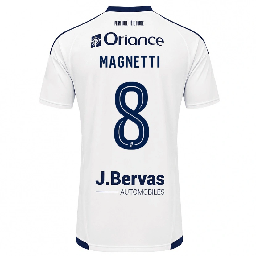 Danxen Niño Camiseta Hugo Magnetti #8 Azul Marino Blanco 2ª Equipación 2026/27 La Camisa México