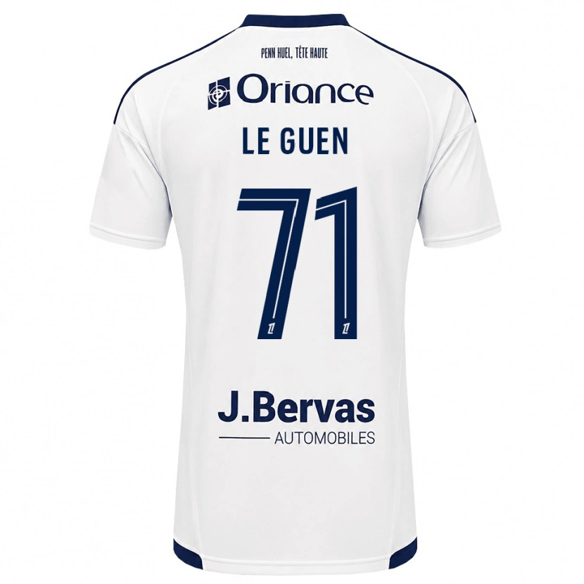 Danxen Niño Camiseta Raphaël Le Guen #71 Azul Marino Blanco 2ª Equipación 2026/27 La Camisa México