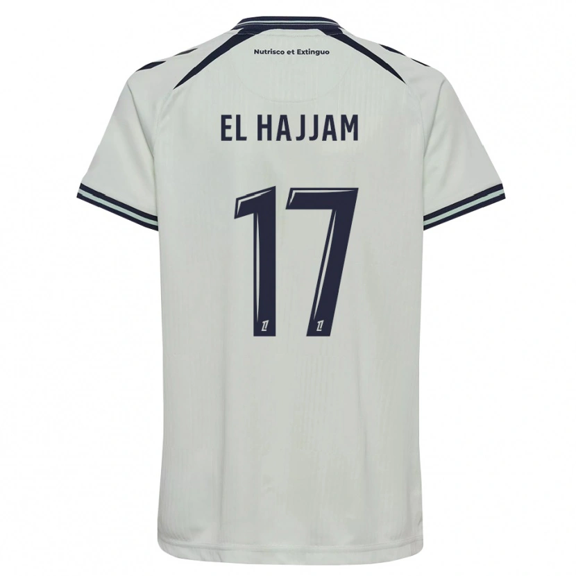 Danxen Niño Camiseta Oualid El Hajjam #17 Azul Medianoche Blanco 2ª Equipación 2026/27 La Camisa México