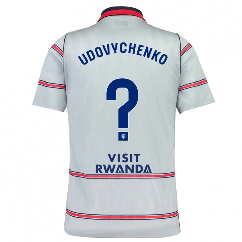 Danxen Niño Camiseta Glib Udovychenko #0 Gris Rojo Azul Marino Equipación Tercera 2026/27 La Camisa México