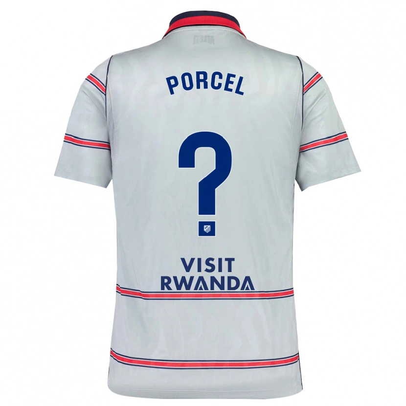 Danxen Niño Camiseta Roberto Porcel #0 Gris Rojo Azul Marino Equipación Tercera 2026/27 La Camisa México