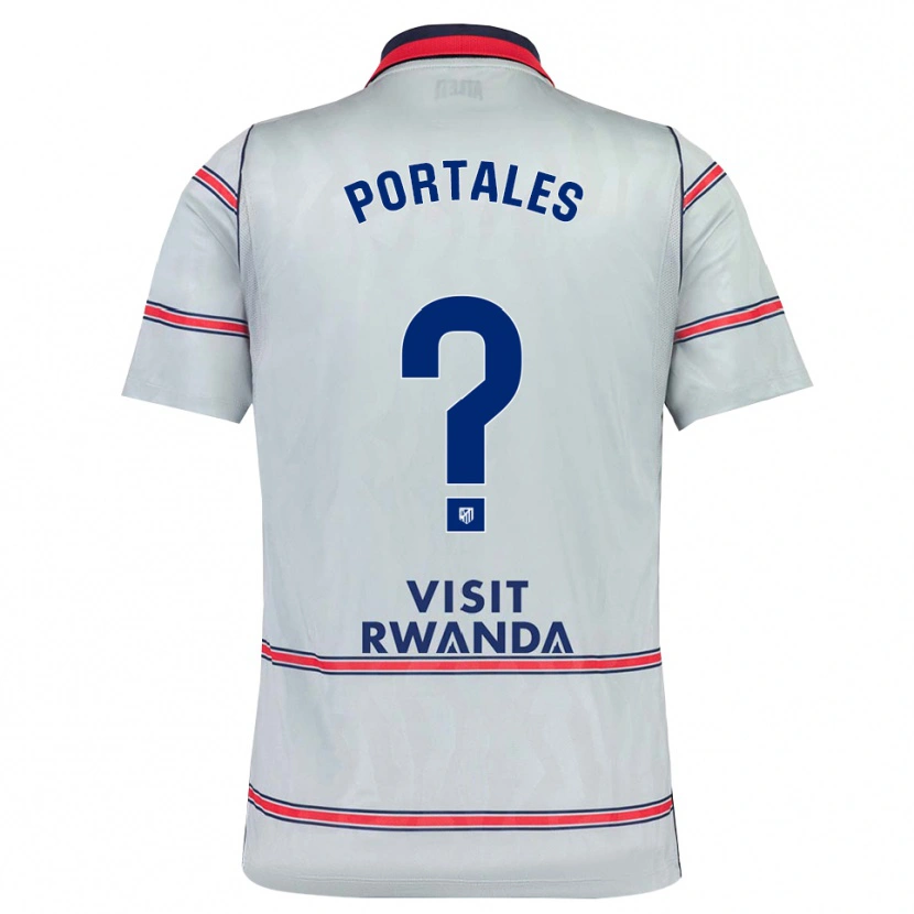 Danxen Niño Camiseta Macarena Portales #0 Gris Rojo Azul Marino Equipación Tercera 2026/27 La Camisa México