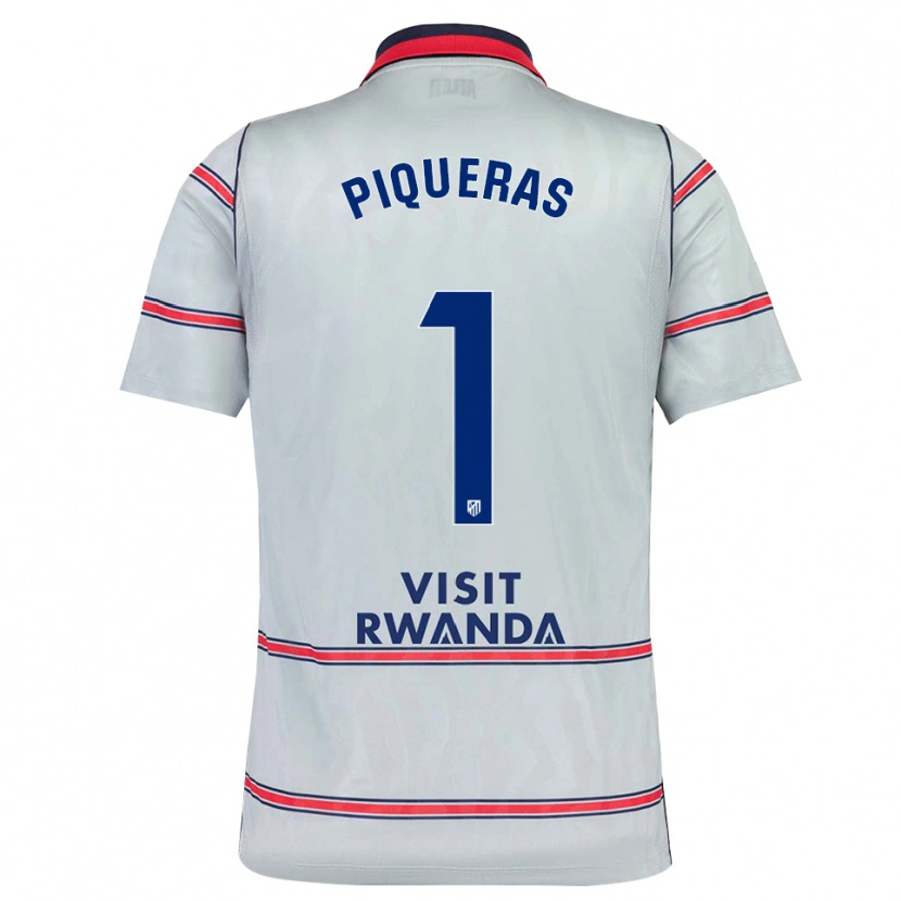 Danxen Niño Camiseta Diego Piqueras #1 Gris Rojo Azul Marino Equipación Tercera 2026/27 La Camisa México