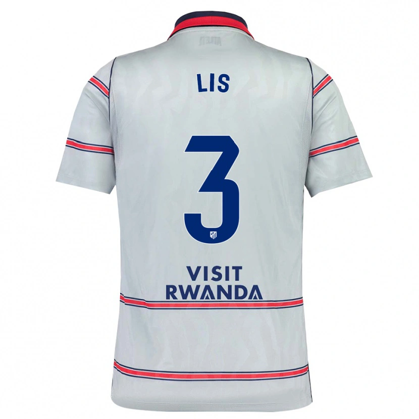 Danxen Niño Camiseta Adrian Lis #3 Gris Rojo Azul Marino Equipación Tercera 2026/27 La Camisa México