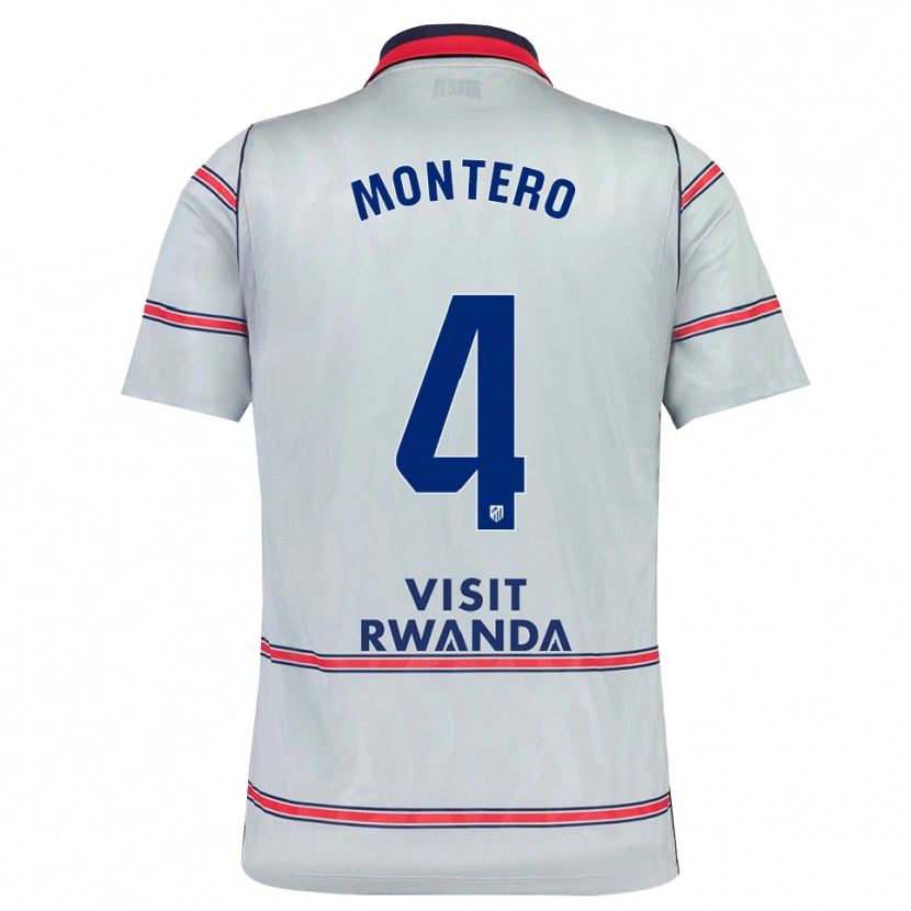 Danxen Niño Camiseta Francisco Montero #4 Gris Rojo Azul Marino Equipación Tercera 2026/27 La Camisa México