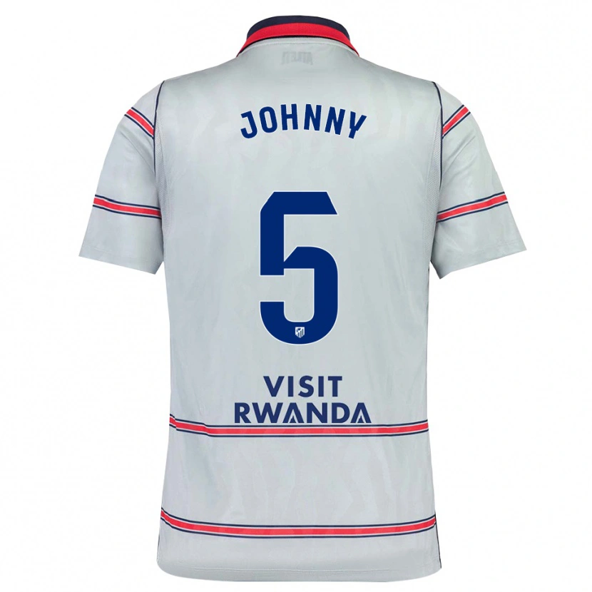 Danxen Niño Camiseta Johnny Cardoso #5 Gris Rojo Azul Marino Equipación Tercera 2026/27 La Camisa México