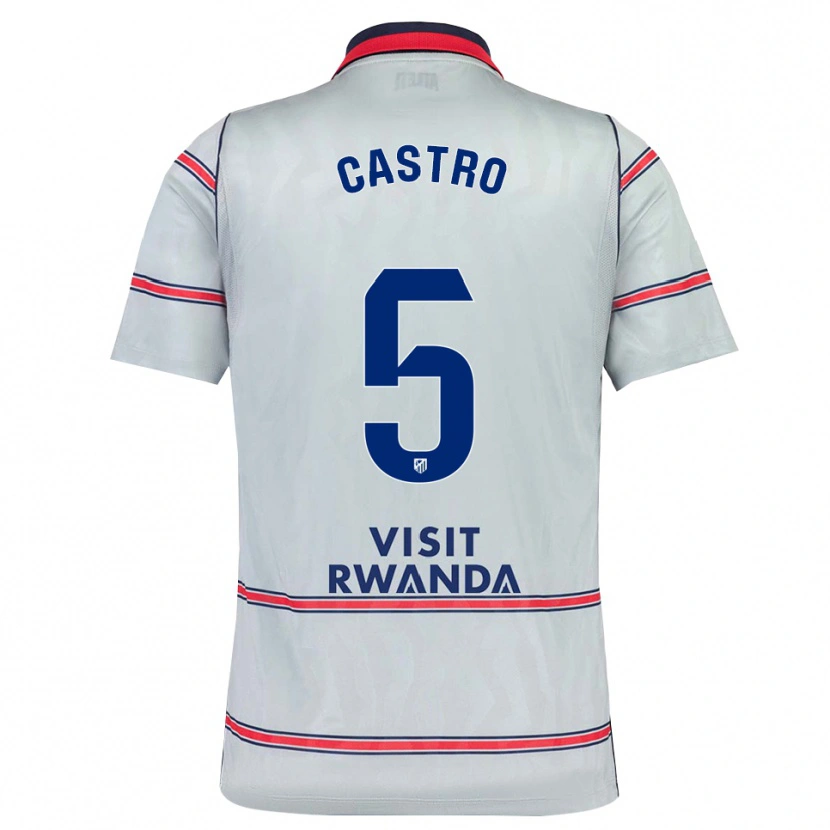 Danxen Niño Camiseta Oscar Castro #5 Gris Rojo Azul Marino Equipación Tercera 2026/27 La Camisa México