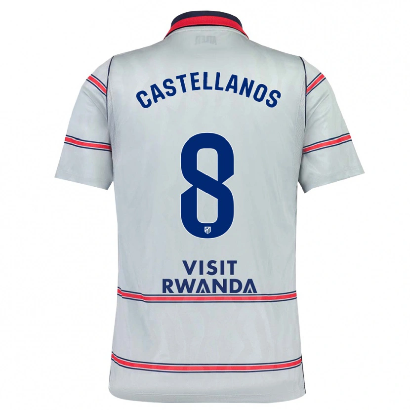Danxen Niño Camiseta Jorge Castellanos #8 Gris Rojo Azul Marino Equipación Tercera 2026/27 La Camisa México