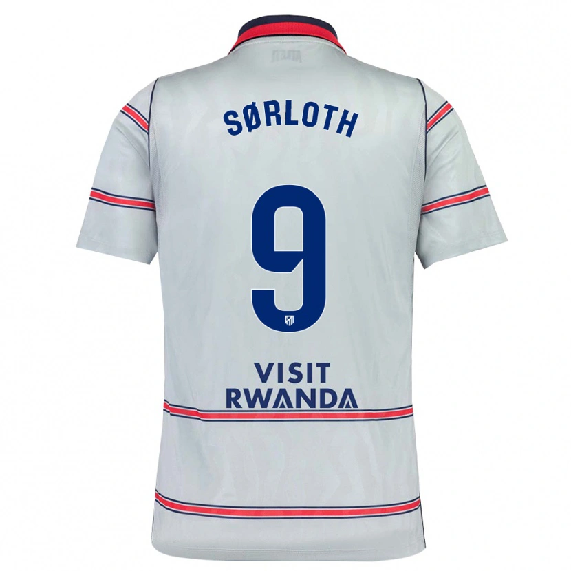 Danxen Niño Camiseta Alexander Sørloth #9 Gris Rojo Azul Marino Equipación Tercera 2026/27 La Camisa México