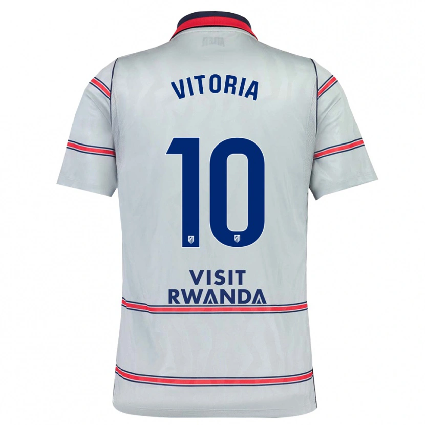 Danxen Niño Camiseta Ana Vitória #10 Gris Rojo Azul Marino Equipación Tercera 2026/27 La Camisa México