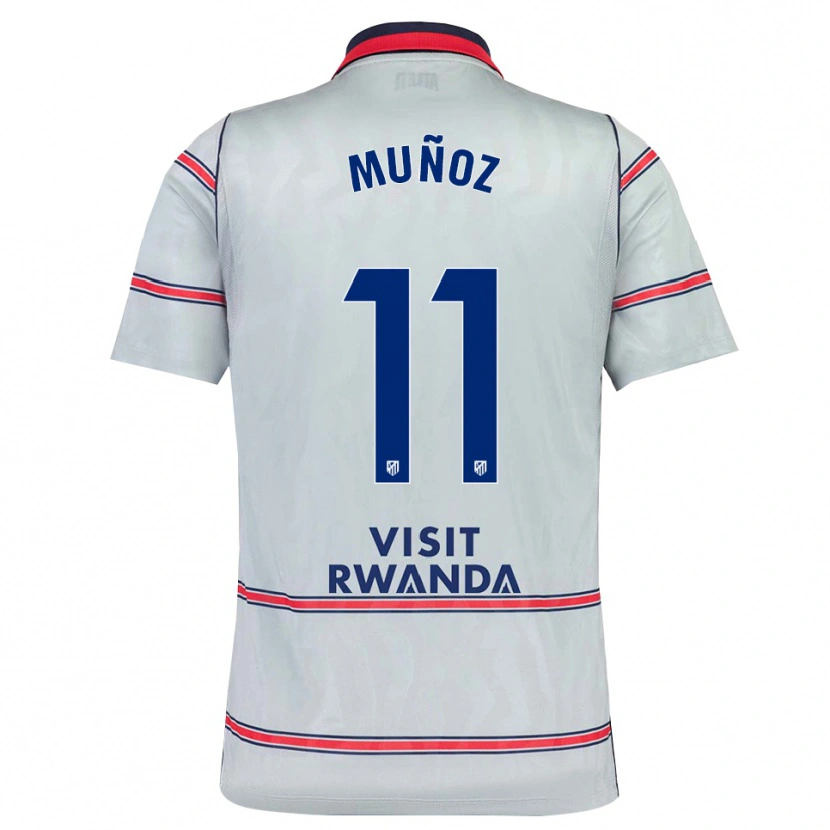 Danxen Niño Camiseta Dani Muñoz #11 Gris Rojo Azul Marino Equipación Tercera 2026/27 La Camisa México