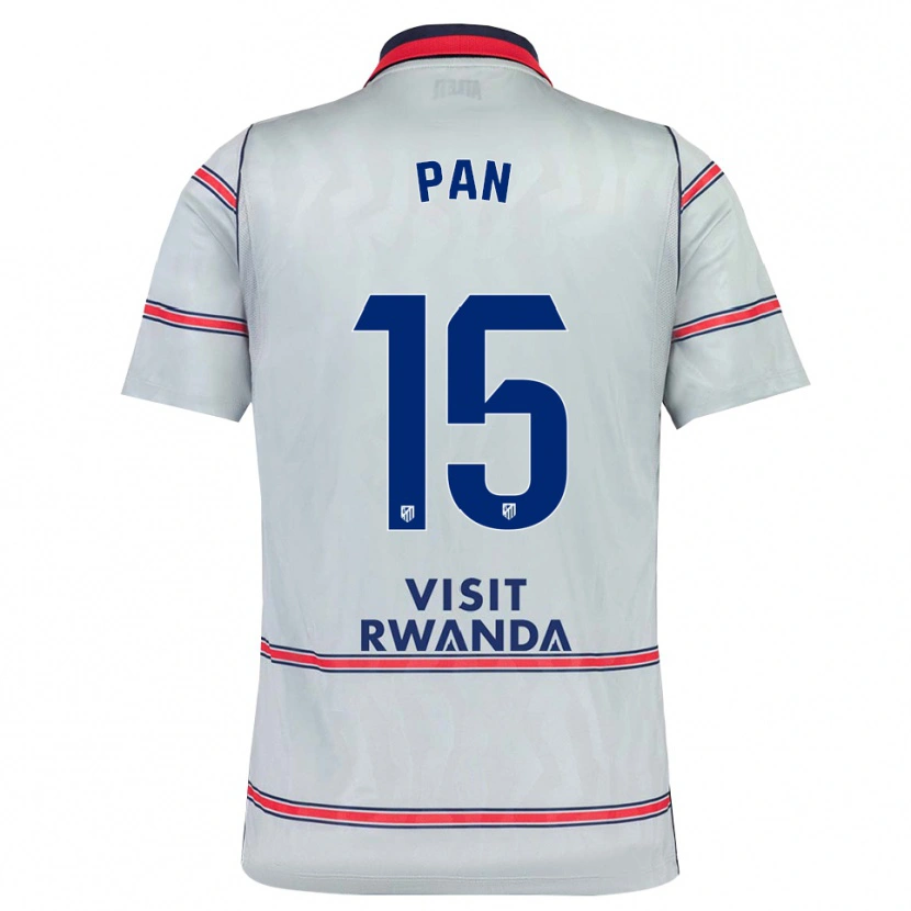 Danxen Niño Camiseta Pablo Pan #15 Gris Rojo Azul Marino Equipación Tercera 2026/27 La Camisa México