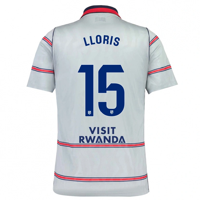 Danxen Niño Camiseta Silvia Lloris #15 Gris Rojo Azul Marino Equipación Tercera 2026/27 La Camisa México