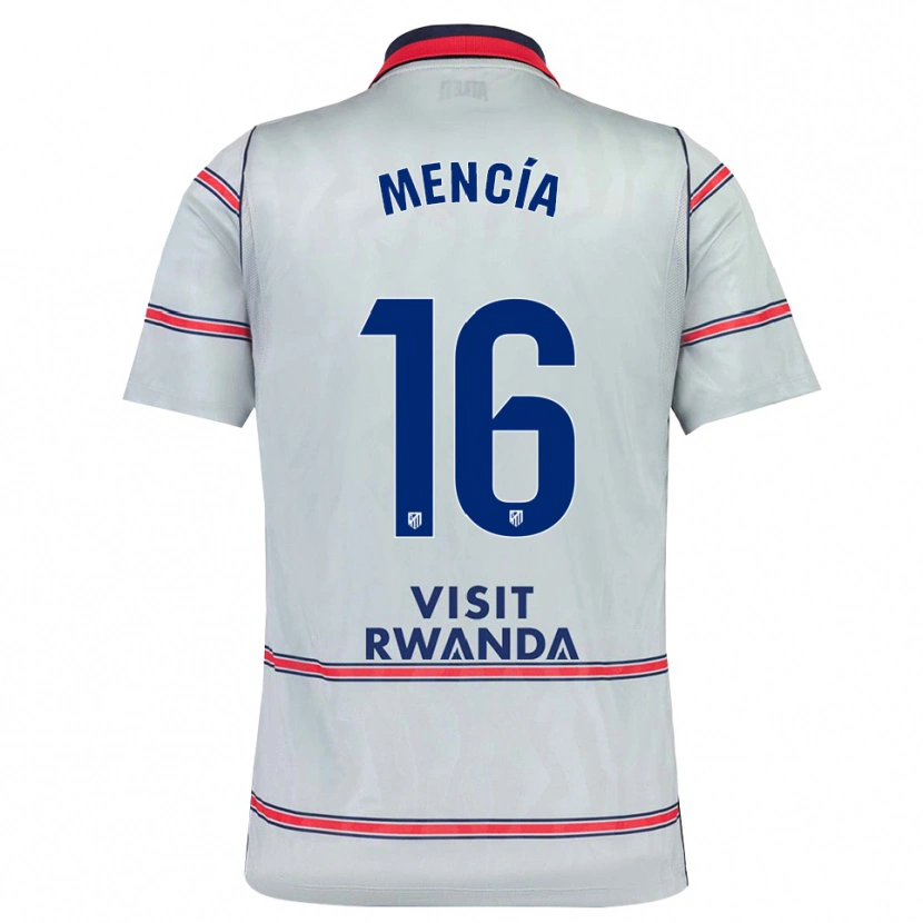 Danxen Niño Camiseta Ian Mencía #16 Gris Rojo Azul Marino Equipación Tercera 2026/27 La Camisa México