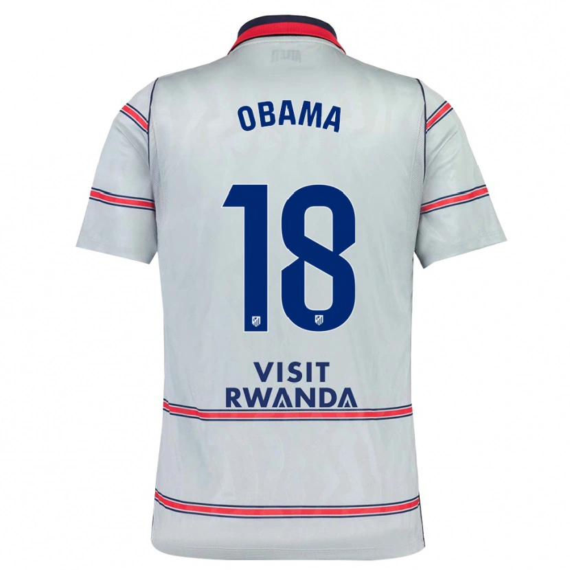 Danxen Niño Camiseta Gabriel Obama #18 Gris Rojo Azul Marino Equipación Tercera 2026/27 La Camisa México