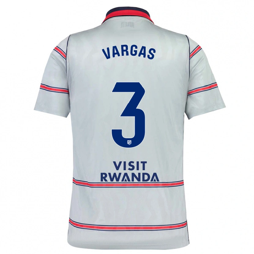 Danxen Niño Camiseta Obed Vargas #3 Gris Rojo Azul Marino Equipación Tercera 2026/27 La Camisa México